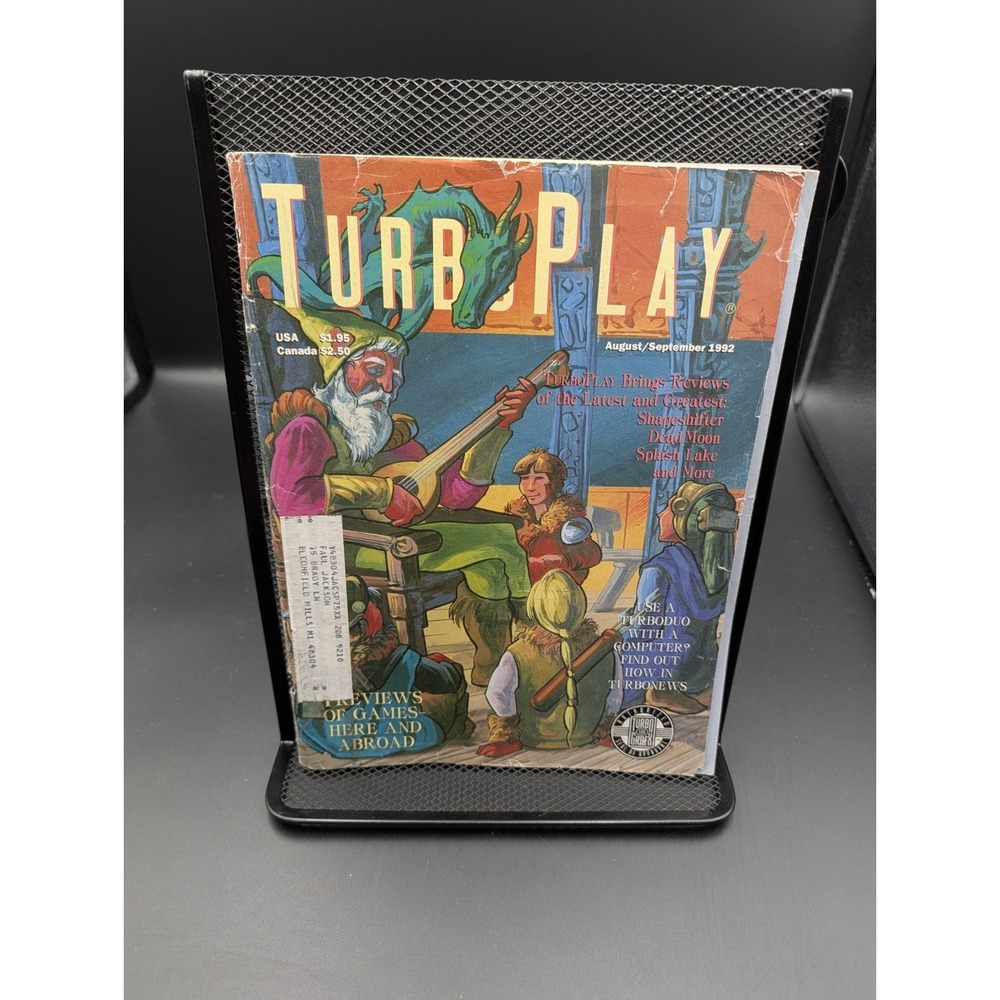 TURBO PLAY MAGAZINE August/September 1992 - TurboGrafx TG16